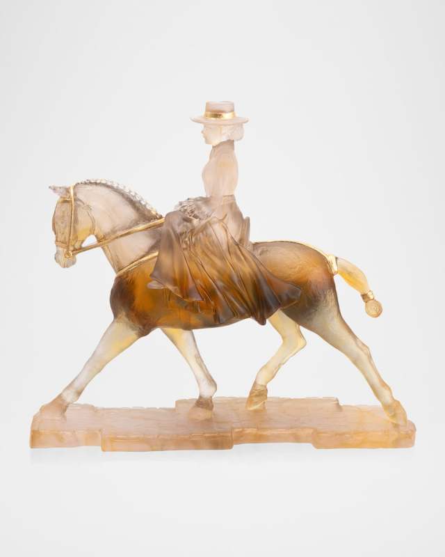 Andalusian Horsewoman Crystal Sculpture